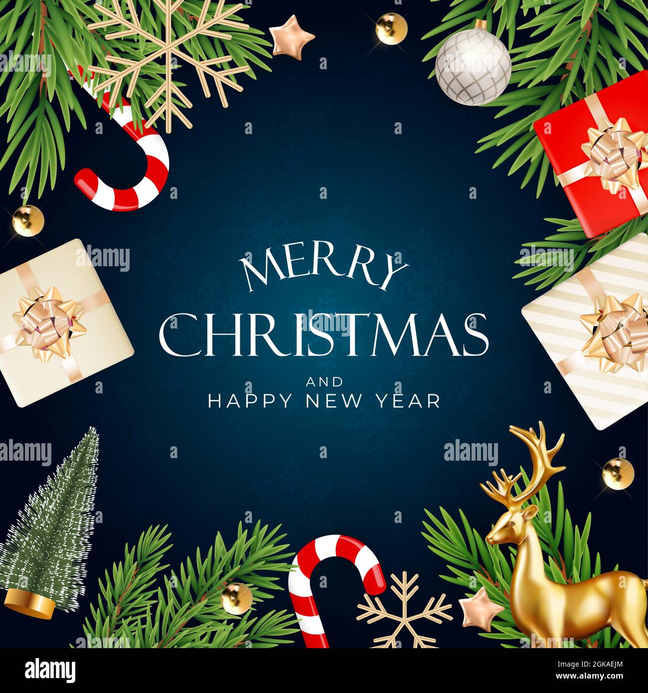 Arrièreplan de la fête de Noël. Modèle d'affiche « bonne année » et