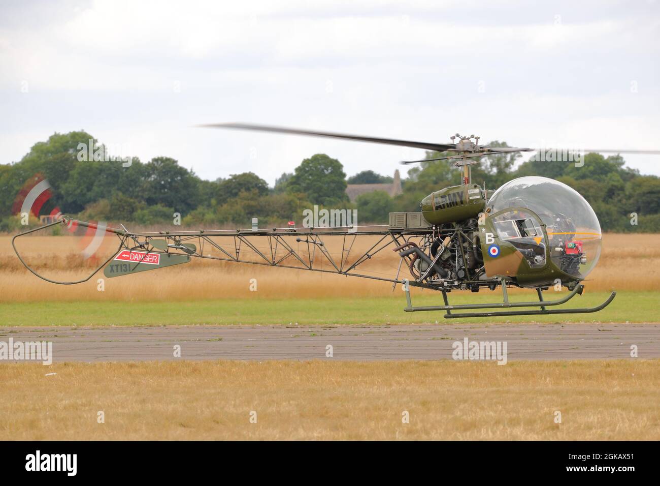 Aeropatiale Alouette II au salon de l'air et de la campagne d'Abingdon 2021 Banque D'Images