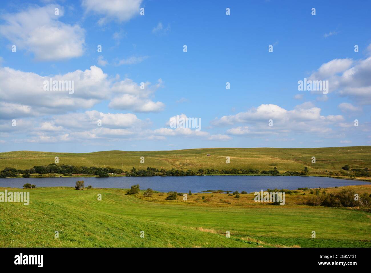 Lac de la Godivelle (inférieur), Parc régional des volcans d'Auvergne, Cezallier, département du Puy-de-Dôme, région Auvergne-Rhône-Alpes, massif-Central, France Banque D'Images