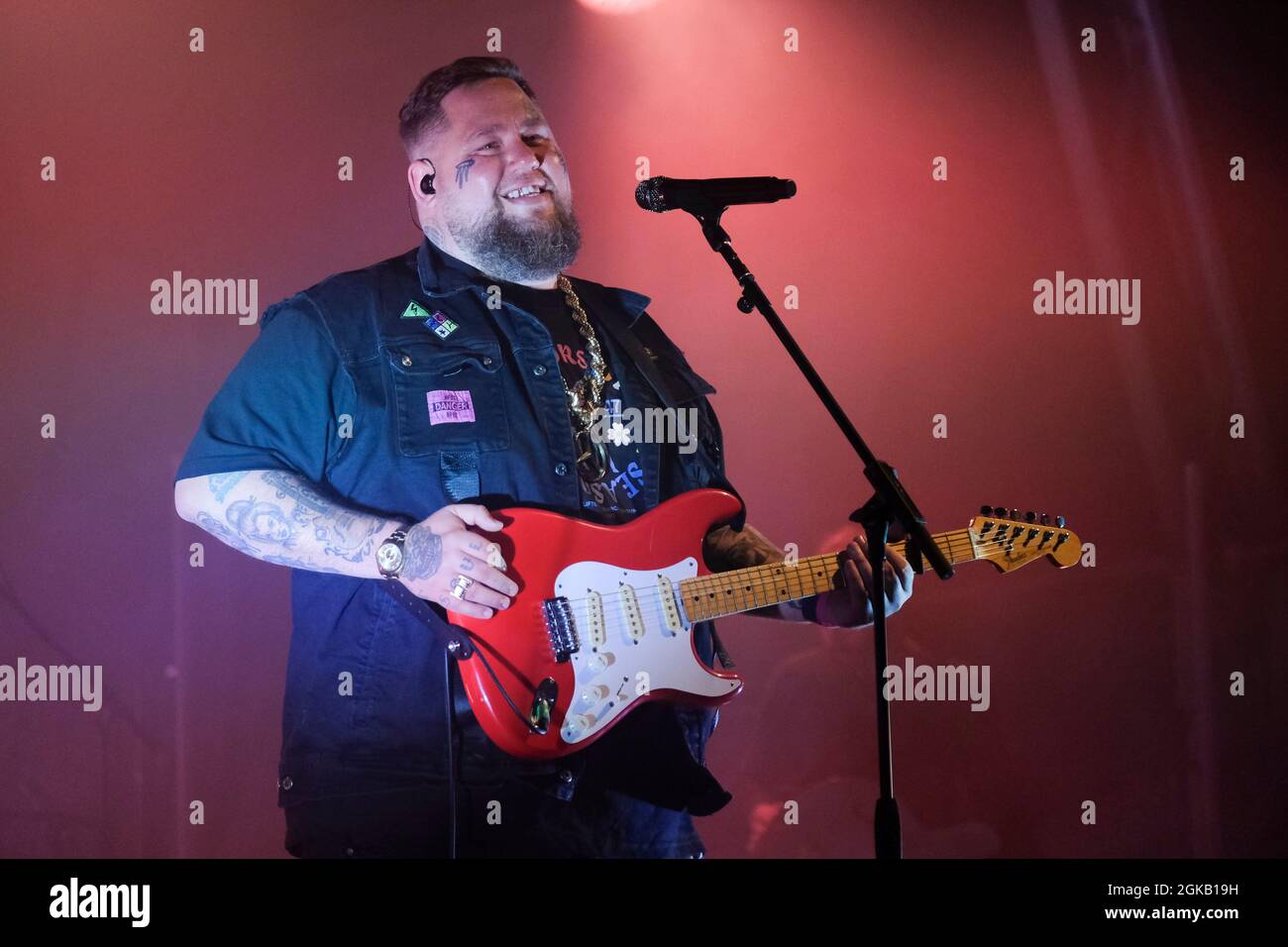 Rory Charles Graham aka Rag'n'Bone Man qui se déroule au Cambridge Club Festival 2021 à Childerley Orchard le 10 septembre 2021, à Cambridge, en Angleterre Banque D'Images