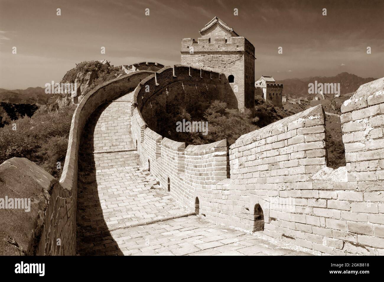 Grande muraille - Chine Banque D'Images
