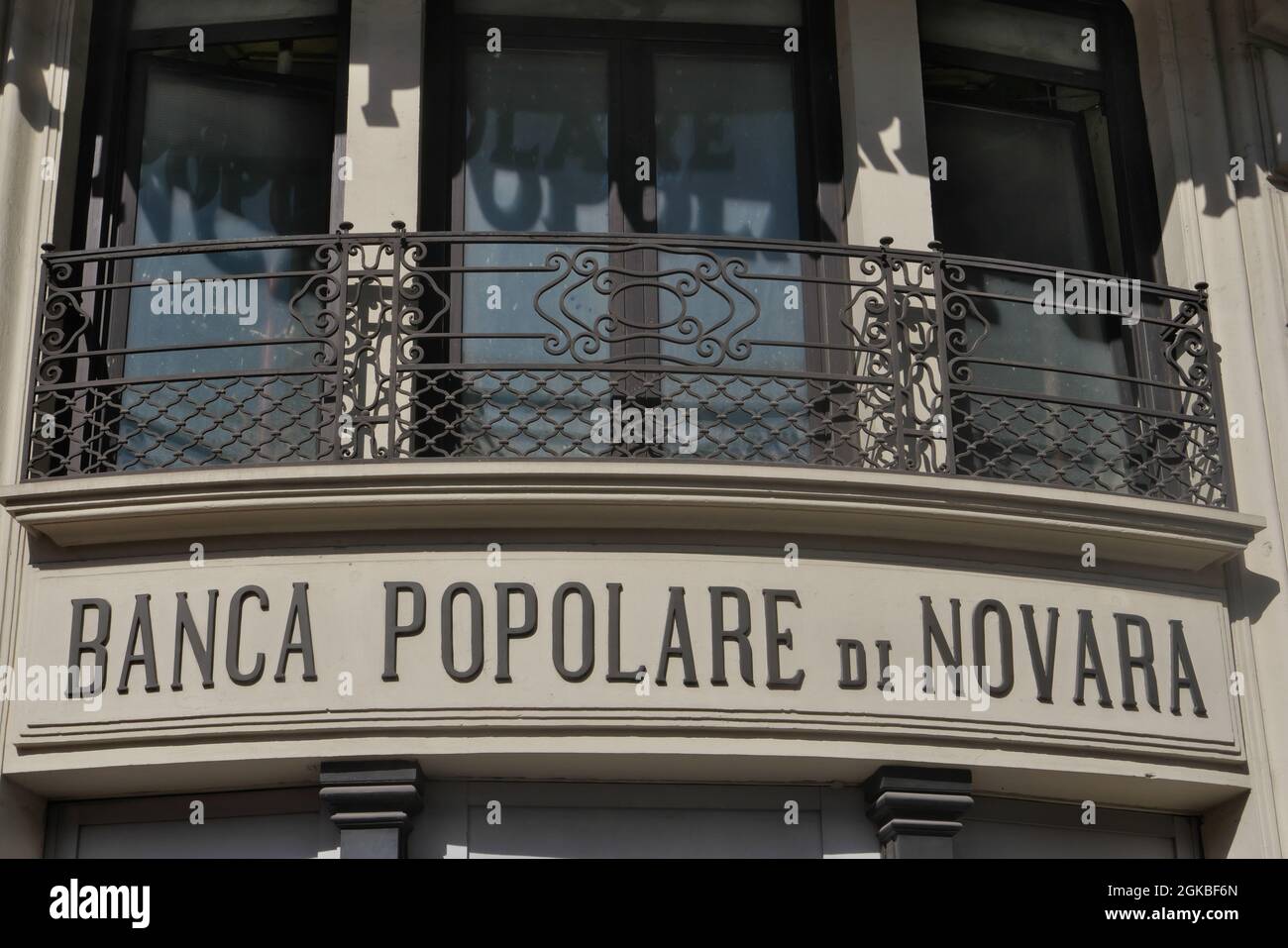 SIGNE DE BANCA POPOLARE DI NOVARA Photo Stock - Alamy