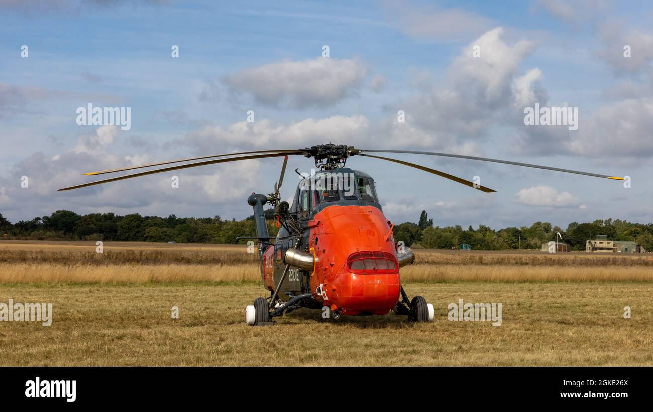 L'hélicoptère Westland Wessex HU5 (XT761) est détenu et exploité par Historic Helicopter sur exposition statique au salon de l'aviation et du country d'Abingdon 2021 Banque D'Images