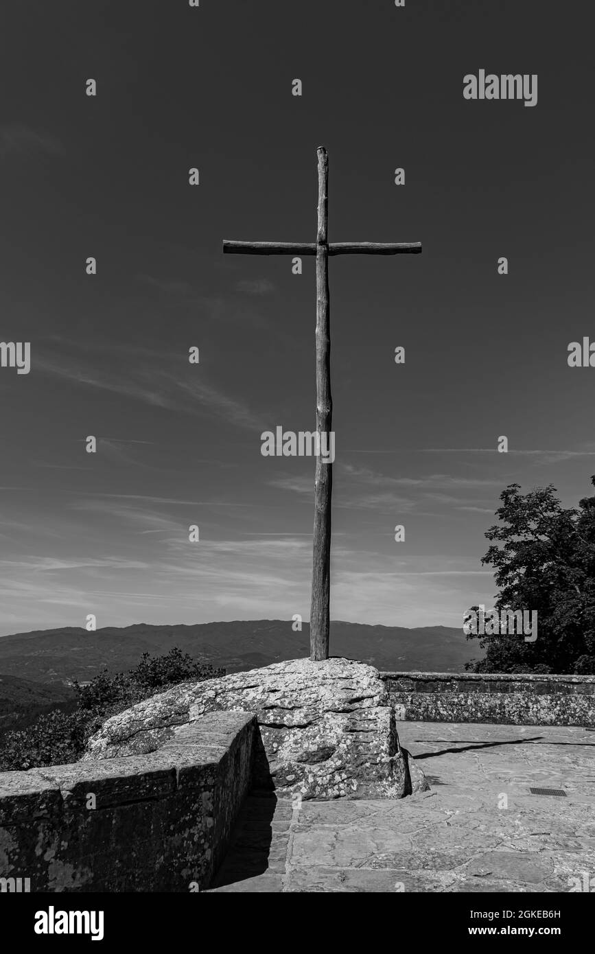 Le sanctuaire franciscain de la Verna (province d'Arezzo) est célèbre pour être le lieu où Saint François d'Assise a reçu les stigmates le septembre Banque D'Images