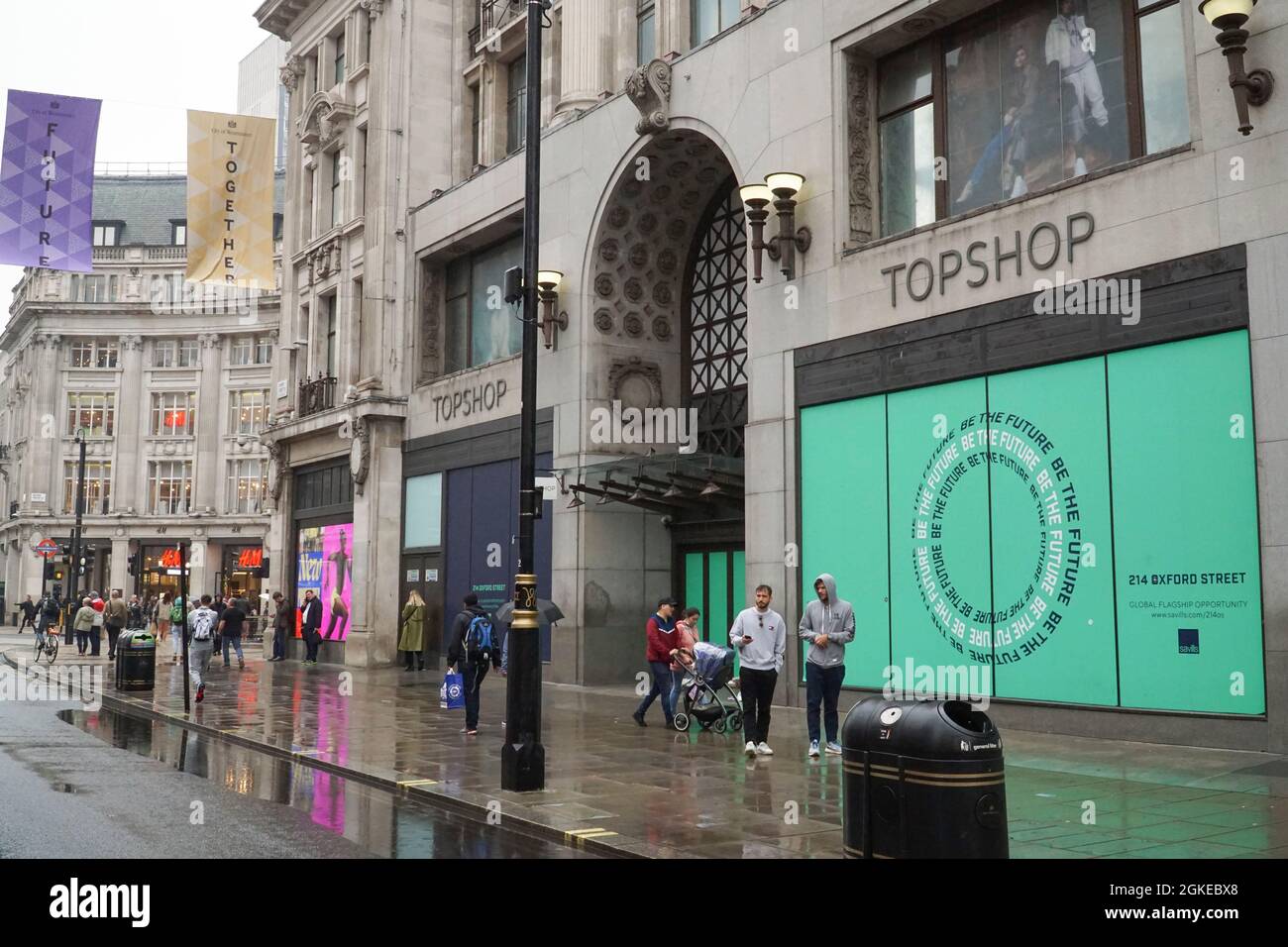 Londres, Royaume-Uni, 14 septembre 2021 : il a été annoncé que l'ancien magasin Topshop d'Oxford Circus a été loué à IKEA pour un magasin phare du West End. Anna Watson/Alay Live News Banque D'Images