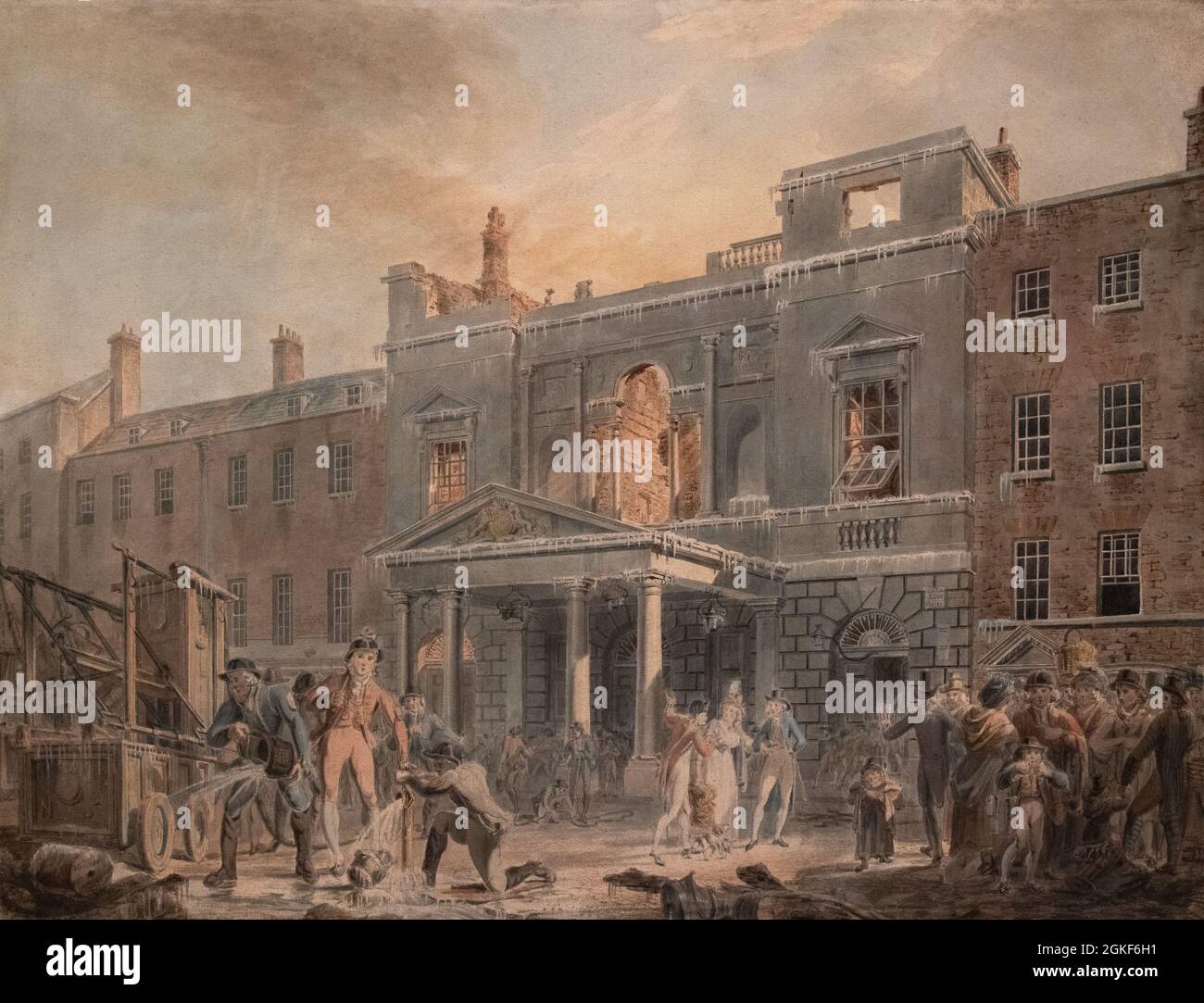 JMW Turner peintures, « le Panthéon, le matin après le feu », an Early Turner, 1792, Graphite & Aquarelle sur papier. Peintures romantiques. Banque D'Images