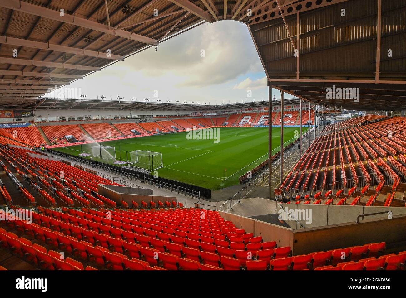 Vue générale de Bloomfield Road, stade de Blackpool Banque D'Images