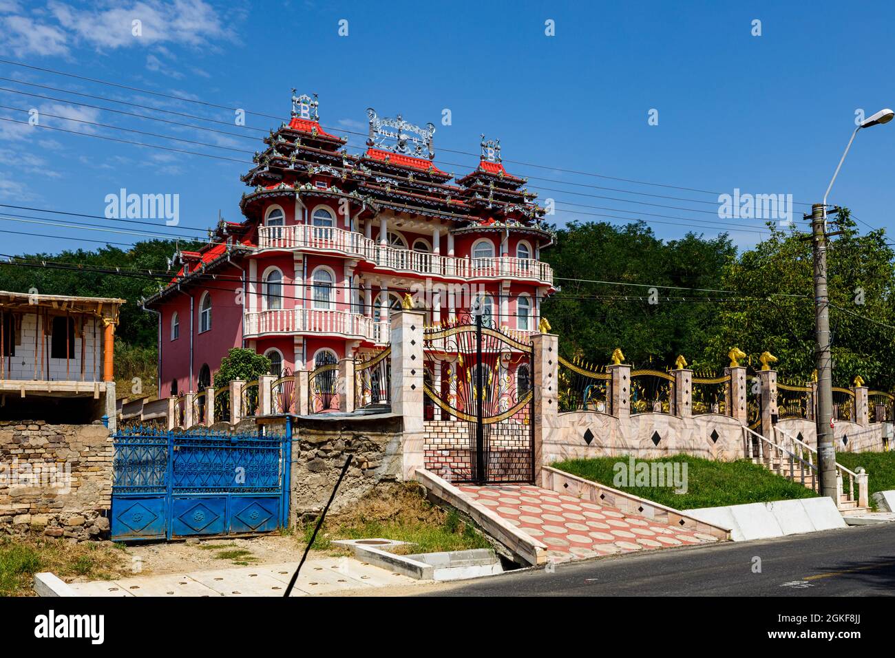 Le palais tzigane de Hunedoara en Roumanie Banque D'Images