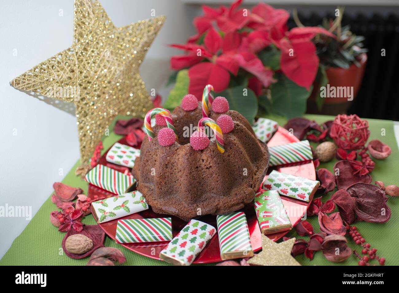 Delicieux Gateau Au Chocolat Avec Decoration De Noel Et Plantes Photo Stock Alamy Delicieux Gateau Au Chocolat Avec Decoration De Noel Et Plantes Photo Stock Alamy