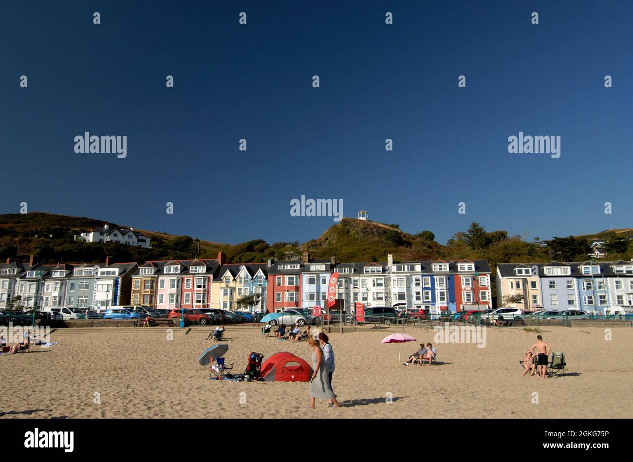 Façade de plage Aberdyfi (Aberdovey) Banque D'Images