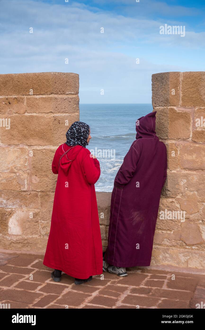 Skala de la ville, Essaouira, Maroc Banque D'Images