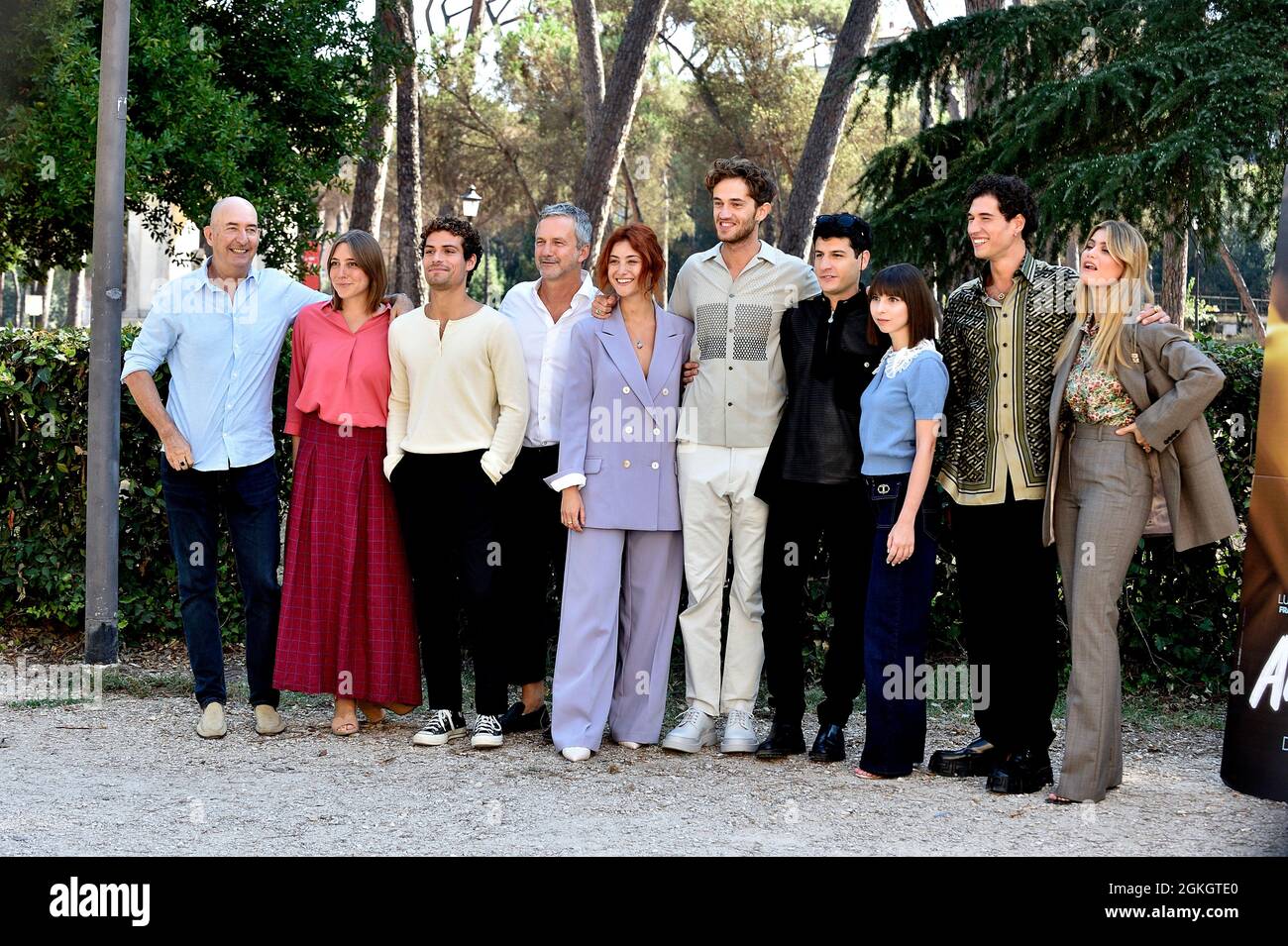 Rome, Italie. 14 septembre 2021. ROME, ITALIE - SEPTEMBRE 14 : Claudio Norza, Oscar Anton, Roberto Proia, Gaja Masciale, Jozef Gjura, Ludovica Francesconi, Giancarlo Comcare et Jenny de Nucci assistent à la séance photo du film 'Ancora più bello' le 14 septembre 2021 à Rome, en Italie. Credit: dpa/Alay Live News Banque D'Images