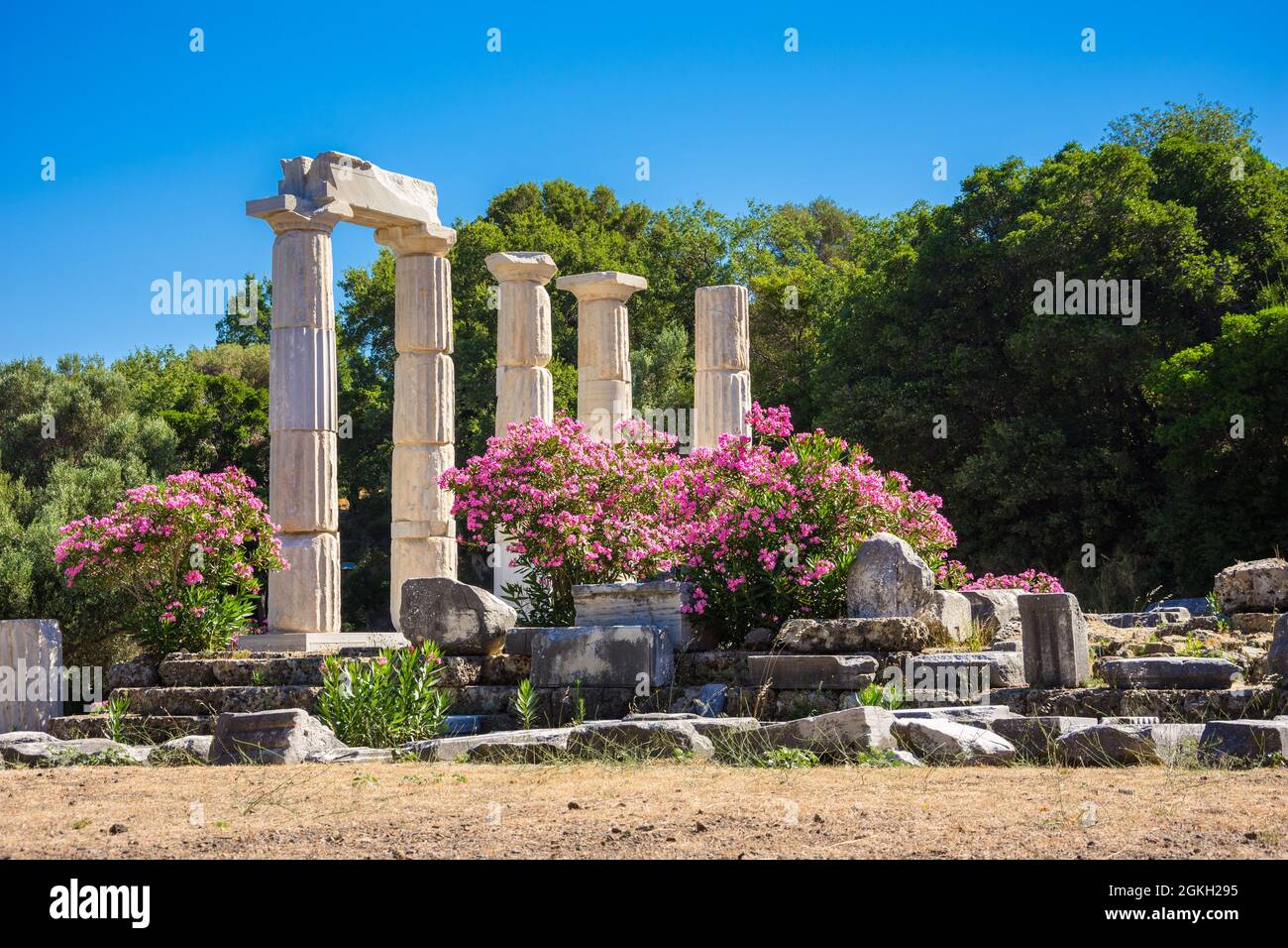 Temple des Grands Dieux à Samothraki island en Grèce Banque D'Images