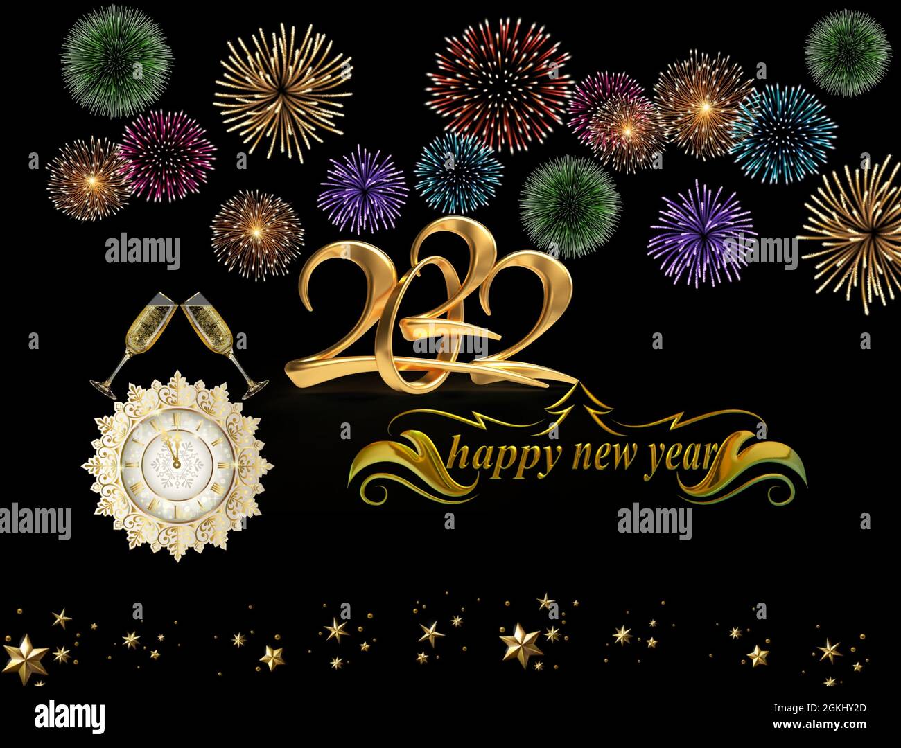 Carte de vœux de joyeux Noël et de bonne année 2022 Photo Stock - Alamy