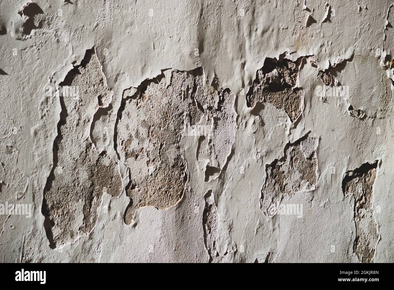 Texture grise sur le mur d'une maison. Pelourinho, Salvador, Bahia, Brésil. Banque D'Images