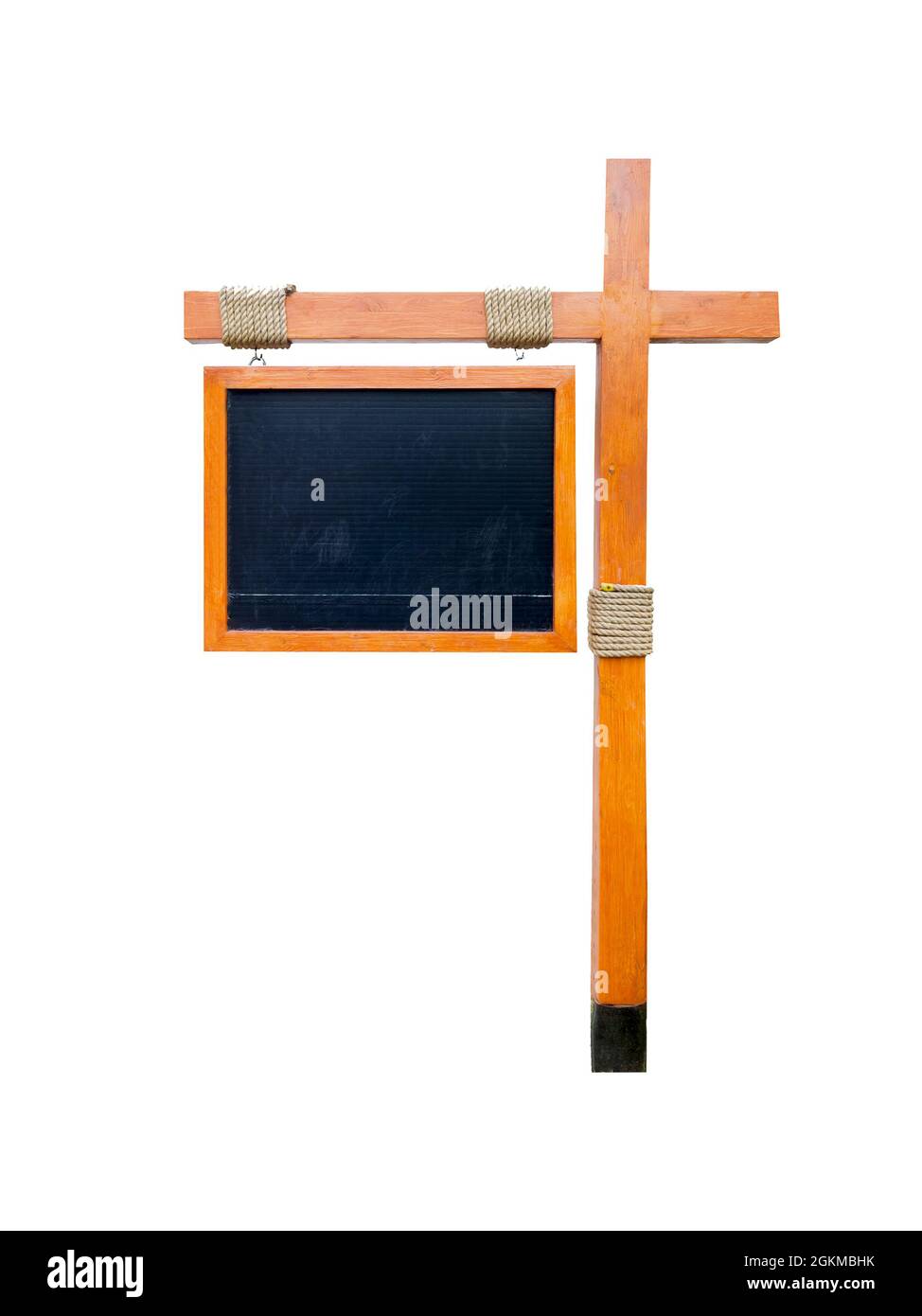 Menu de la carte suspendu isolé sur fond blanc Banque D'Images