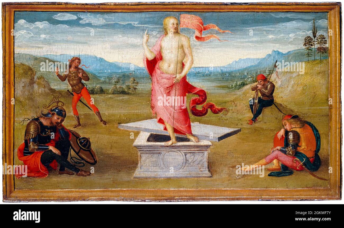 Pietro Perugino, la Résurrection, peinture, avant 1523 Banque D'Images