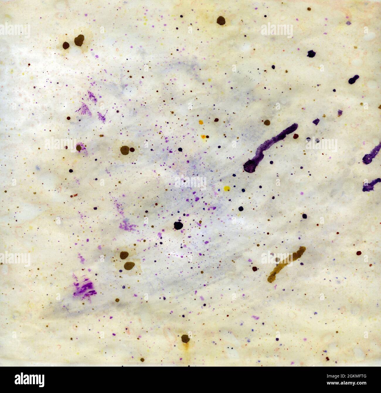 Peinture aquarelle abstraite sur fond blanc de texture vieux papier. Banque D'Images