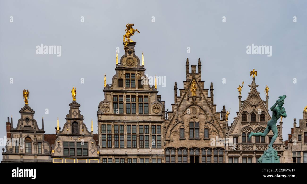 Grote Markt, Anvers, Belgique Banque D'Images