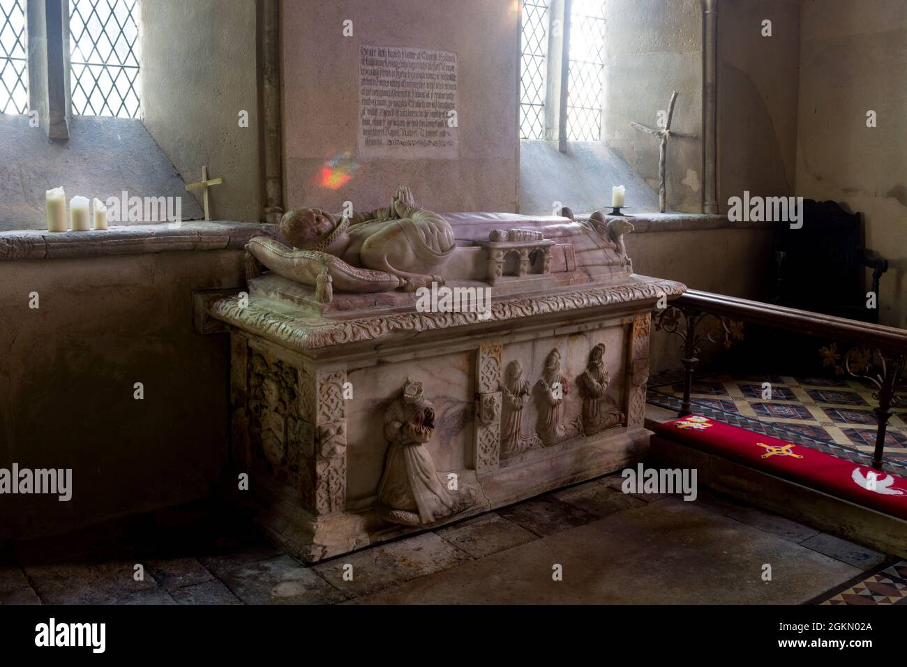 Monument Brudenell, église Saint-Denys, Stonton Wyville, Leicestershire, Angleterre, ROYAUME-UNI Banque D'Images