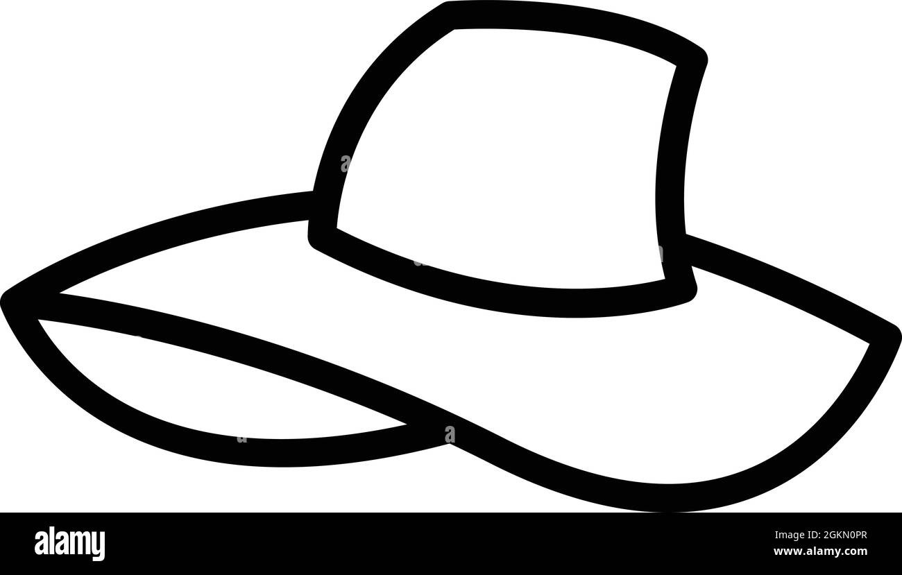Vecteur de contour d'icône de chapeau de Noël. Casquette de plage. Soleil  d'été Image Vectorielle Stock - Alamy