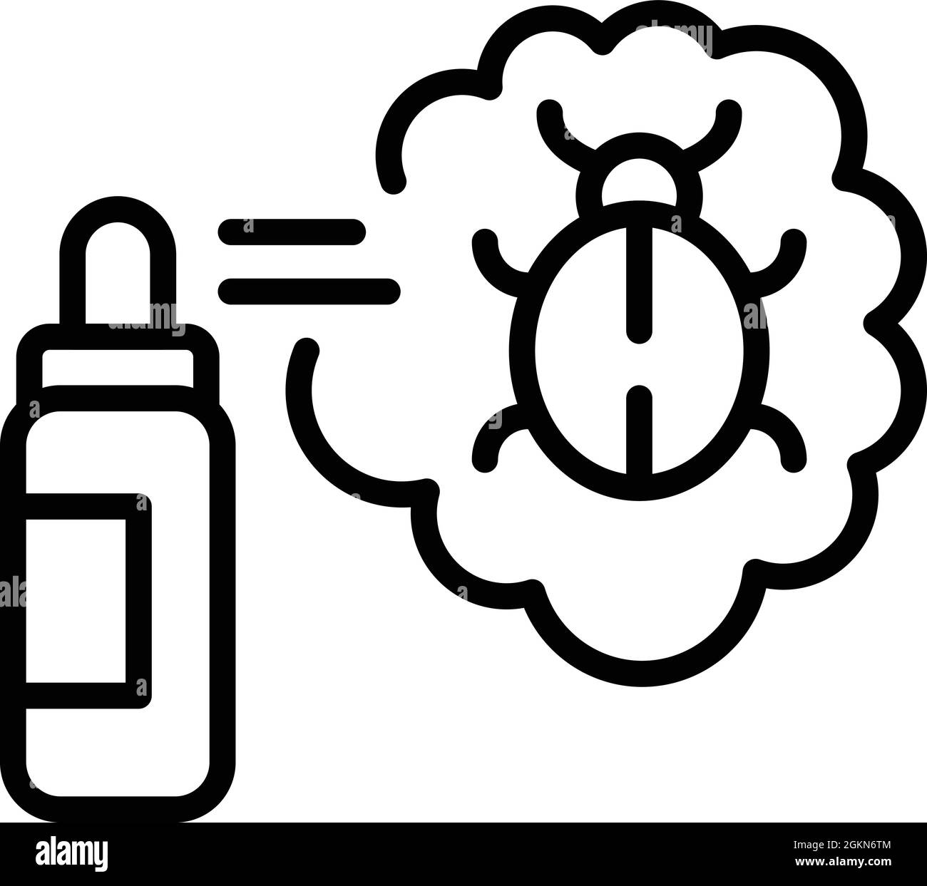 Vecteur de contour d'icône de pulvérisation de bogue. Lutte antiparasitaire. Insecte poison Illustration de Vecteur