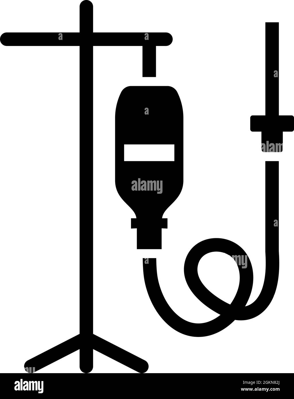 Icône Drop Counter. Motif pochoir noir. Illustration vectorielle. Illustration de Vecteur
