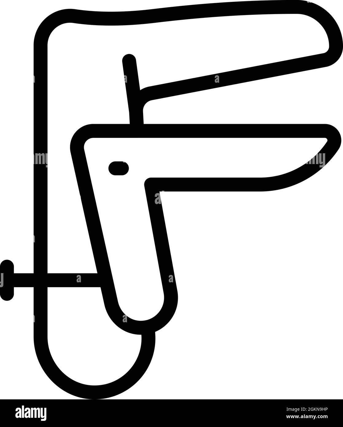 Vecteur de contour de l'icône de l'outil Gynécologie. Salle médicale. Santé de la femme Illustration de Vecteur