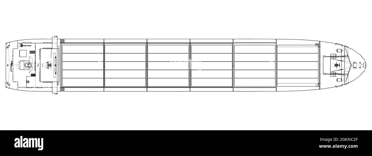 D'un cargo avec des conteneurs. Vector Illustration de Vecteur