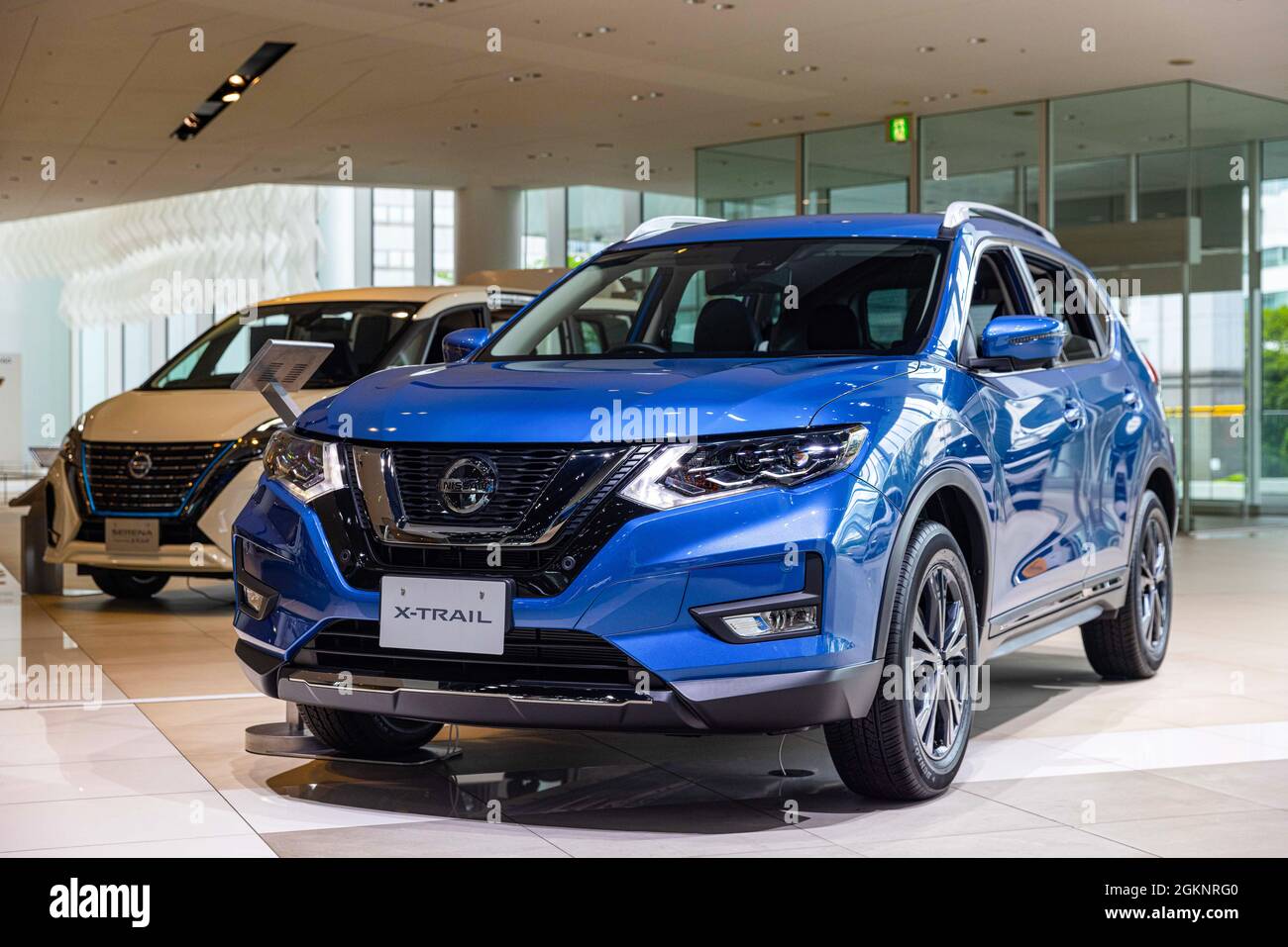 Yokohama, Japon. 15 septembre 2021. Nissan X-Trail exposé dans la Nissan Gallery de Yokohama. Crédit : SOPA Images Limited/Alamy Live News Banque D'Images