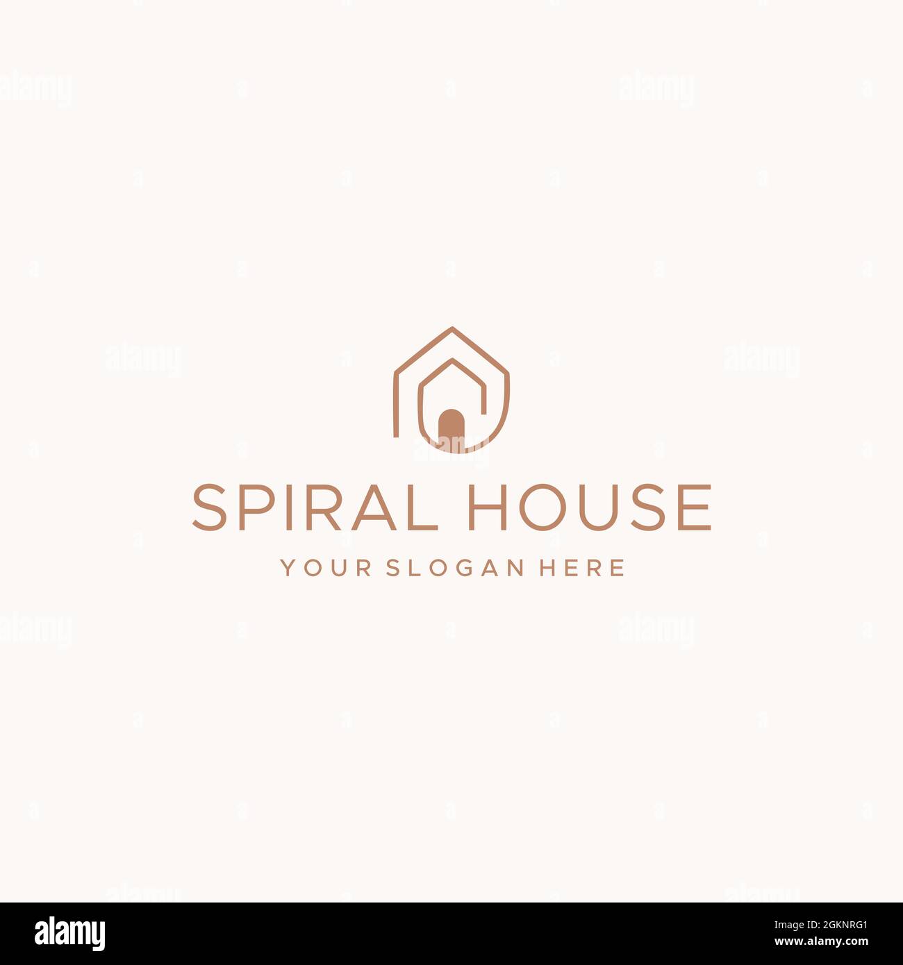 Design minimaliste DE LA porte d'appartement EN SPIRALE Illustration de Vecteur