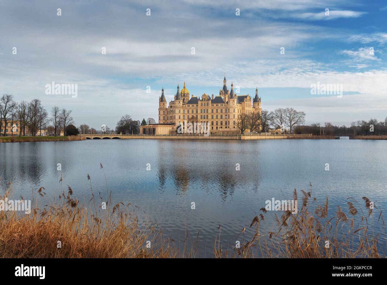 Château et lac de Schwerin - Schwerin, Allemagne Banque D'Images