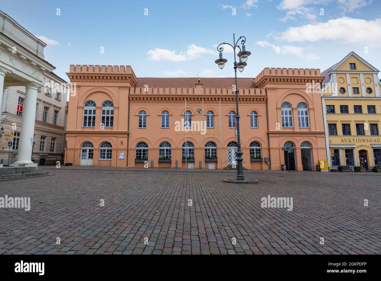 Hôtel de ville de Schwerin (Rathaus) à Marktplatz - Schwerin, Allemagne Banque D'Images