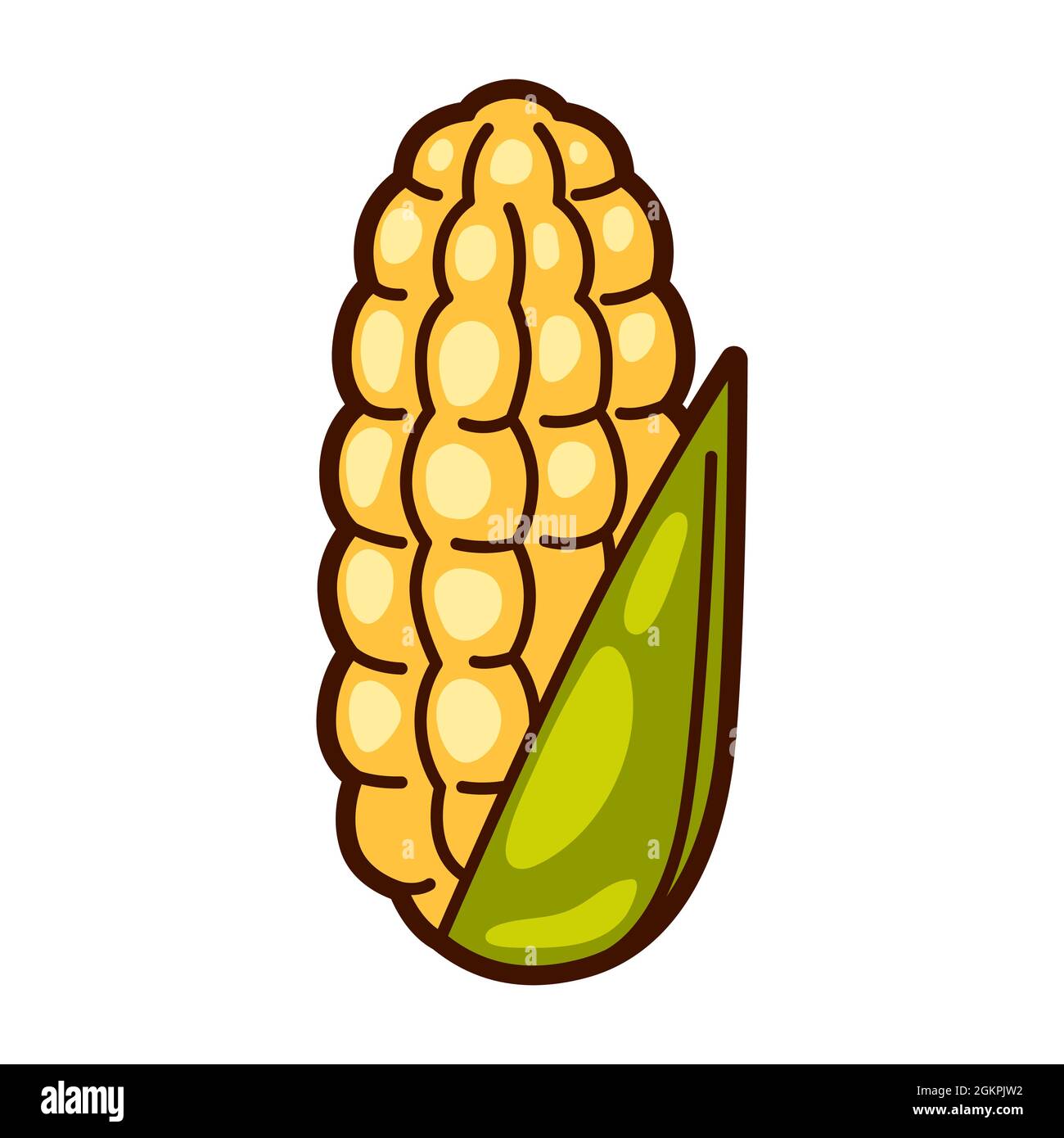 Illustration de maïs frais mûr. Récolte automnale de légumes. Produits alimentaires pour les fermes, les marchés et les magasins. Illustration de Vecteur