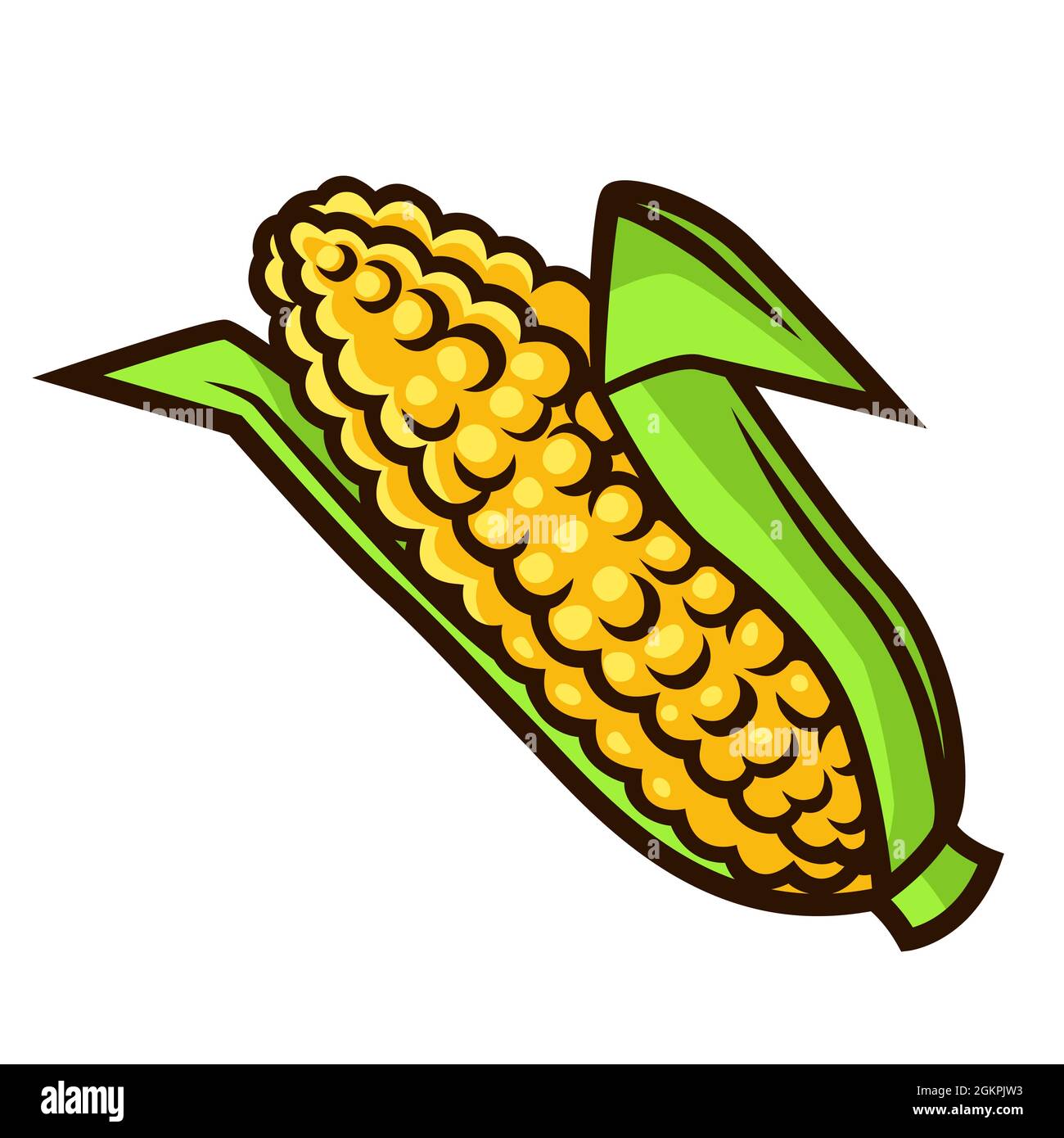 Illustration de maïs frais mûr. Récolte automnale de légumes. Produits alimentaires pour les fermes, les marchés et les magasins. Illustration de Vecteur