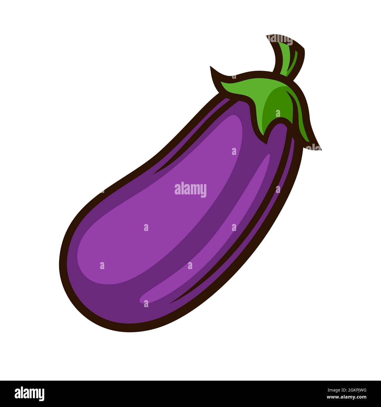 Illustration de l'aubergine fraîche et mûre. Récolte automnale de légumes. Produits alimentaires pour les fermes, les marchés et les magasins. Illustration de Vecteur