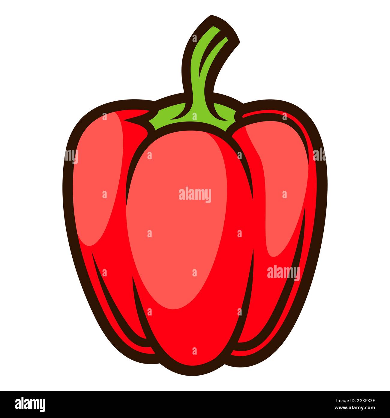 Illustration du poivre mûr frais. Récolte automnale de légumes. Produits alimentaires pour les fermes, les marchés et les magasins. Illustration de Vecteur