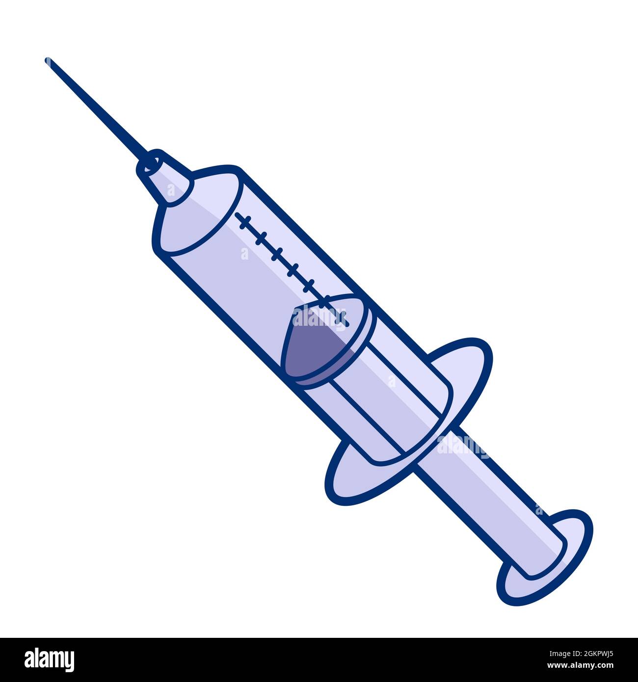 Illustration de la seringue en style dessin animé. Objet drôle mignon Image  Vectorielle Stock - Alamy