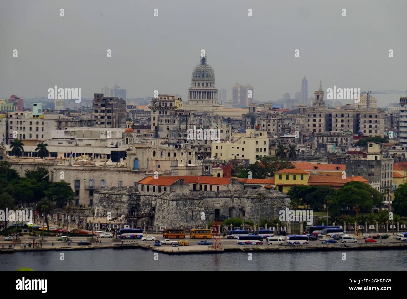 Horizon de la Havane avec le bâtiment du Capitole national, la Havane, Cuba, les Antilles, l'Amérique centrale Banque D'Images