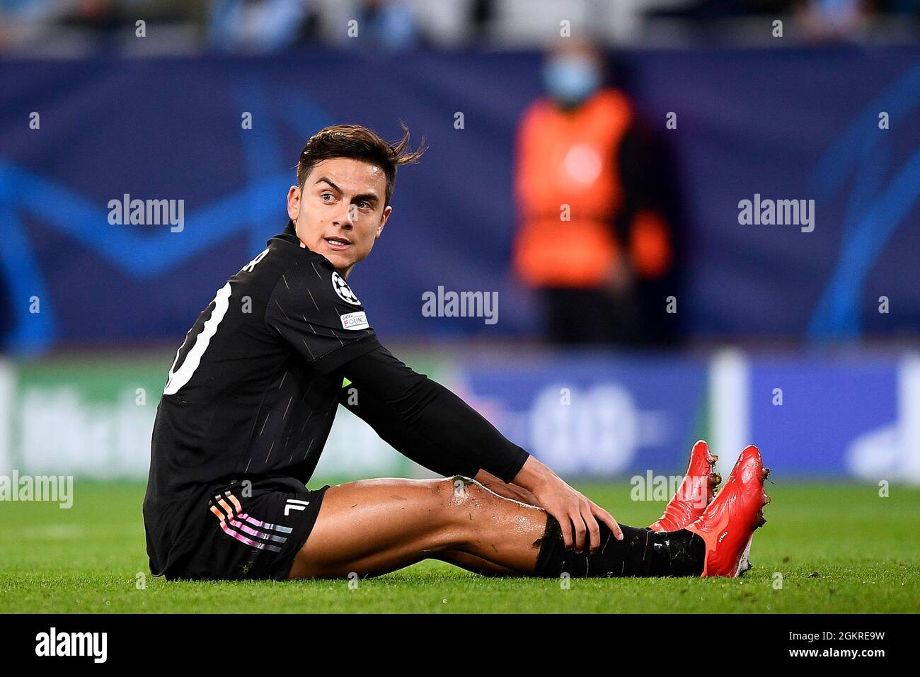 Malmö, Suède. 14 septembre 2021. Paulo Dybala du Juventus FC semble abattu lors du match de football de la Ligue des champions de l'UEFA entre Malmo FF et Juventus FC. Credit: Nicolò Campo/Alay Live News Banque D'Images