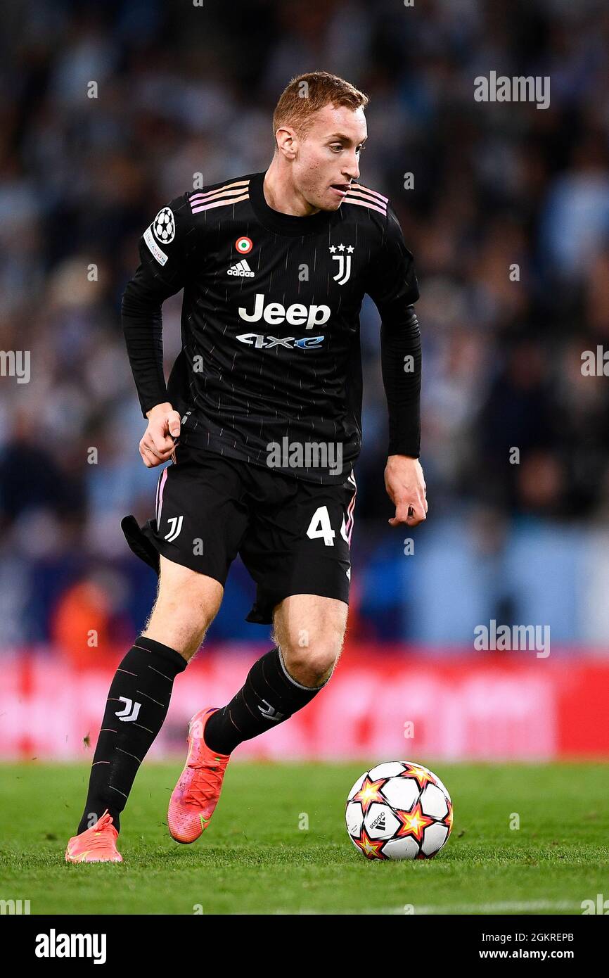 Malmö, Suède. 14 septembre 2021. Dejan Kulusevski du Juventus FC en action lors du match de football de la Ligue des champions de l'UEFA entre Malmo FF et Juventus FC. Credit: Nicolò Campo/Alay Live News Banque D'Images