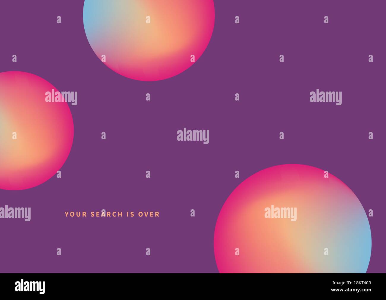 L'image générée numériquement de votre recherche est au-dessus du texte contre des sphères de dégradé sur fond violet Banque D'Images