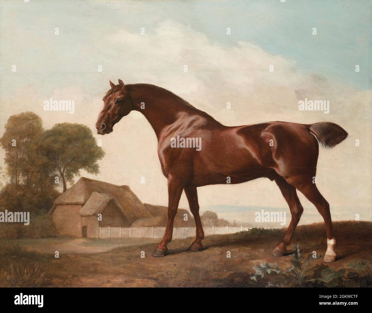 Vintage George Stubbs peinture art cheval Banque D'Images