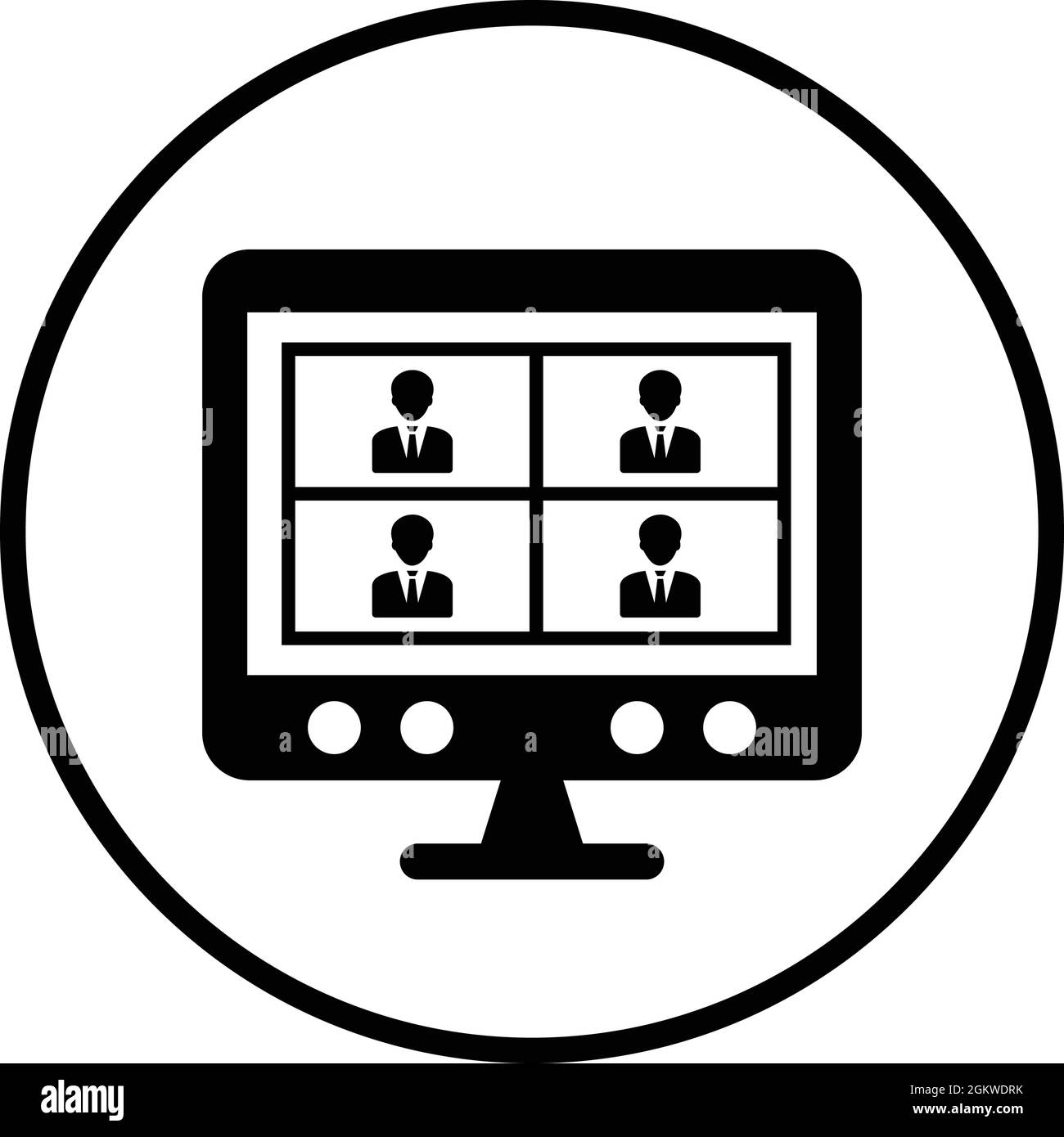 conférence, la classe en ligne est isolée sur fond blanc. Utilisation à des fins graphiques et de conception de sites Web ou à des fins commerciales. Fichier EPS vectoriel. Illustration de Vecteur