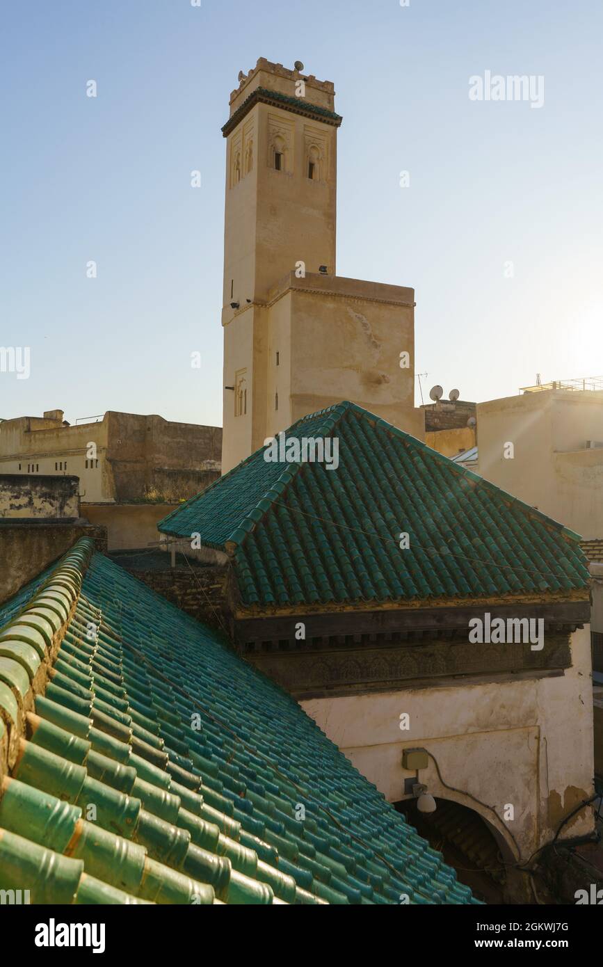 Univerzita Al-Karaouine, Fès, Maroc, Afrique. Banque D'Images