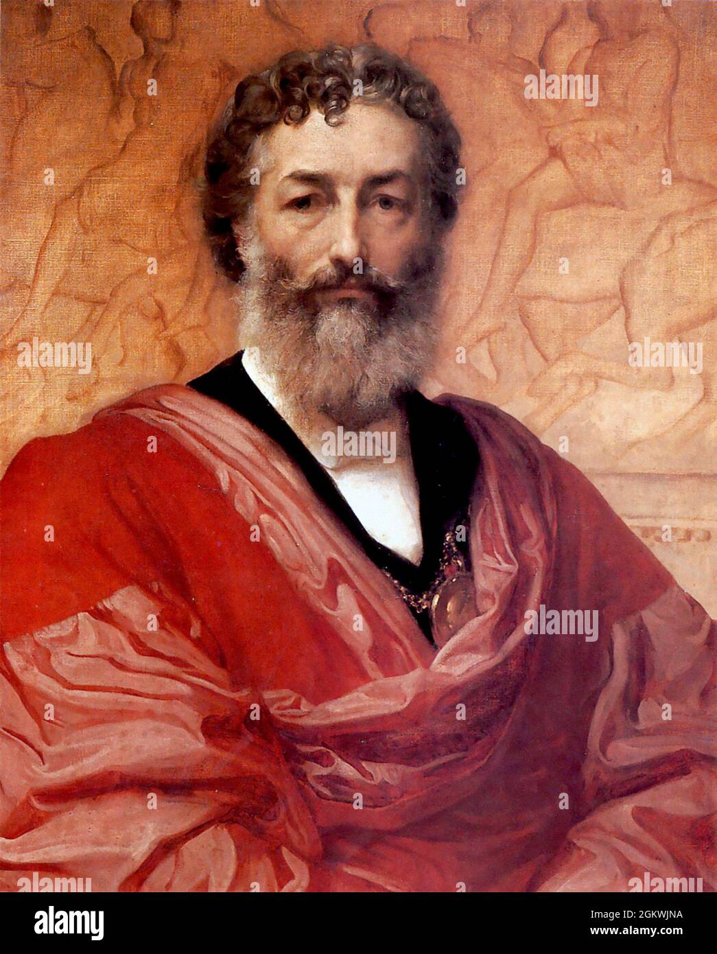 Autoportrait par Sir Frederic Leighton (Lord Leighton : 1830-1896), huile sur toile, 1880 Banque D'Images