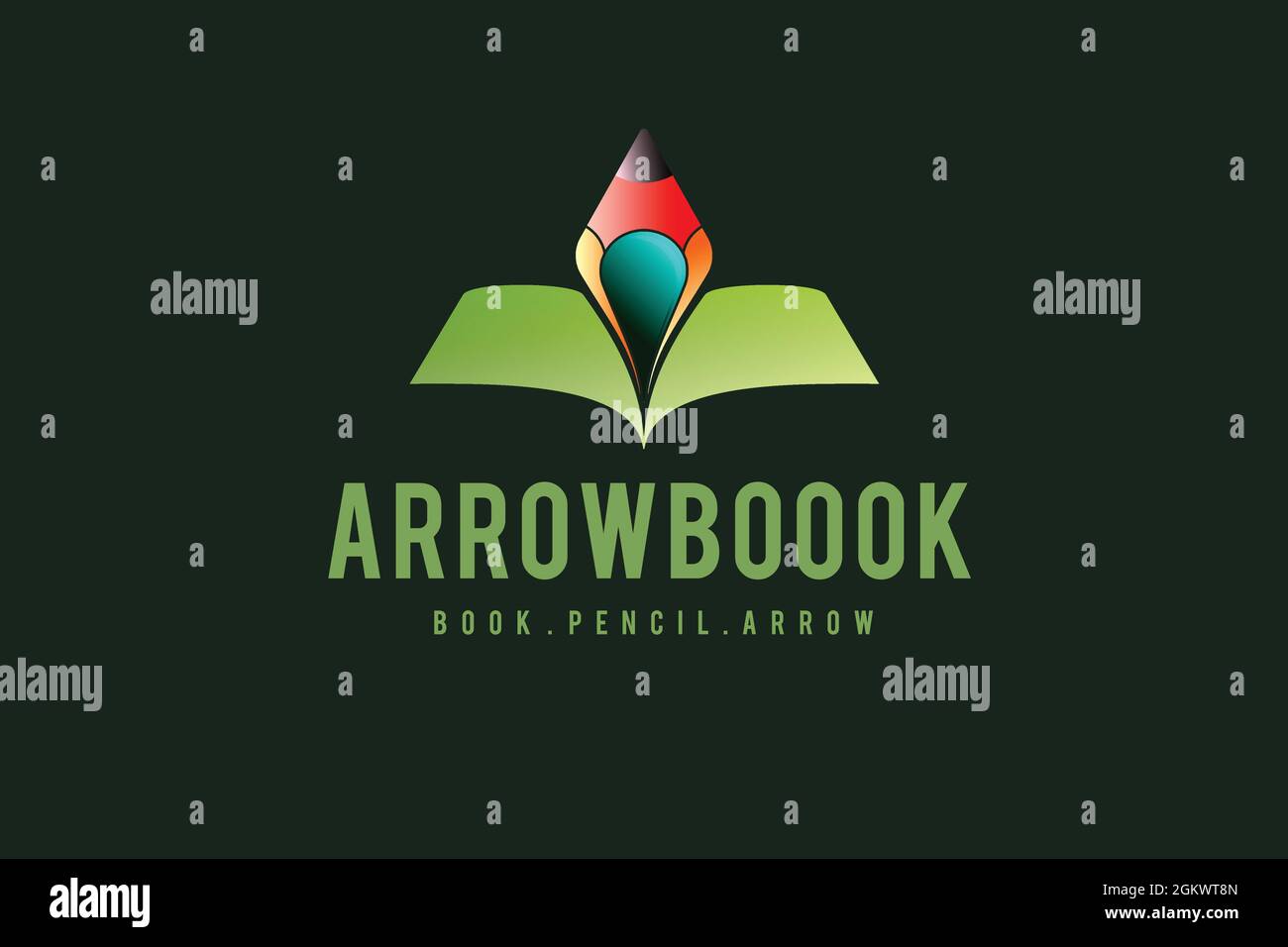 crayon et livre logo design vecteur graphique logo design élément illustration, utilisable pour l'éducation livre magasin,. entreprise Illustration de Vecteur