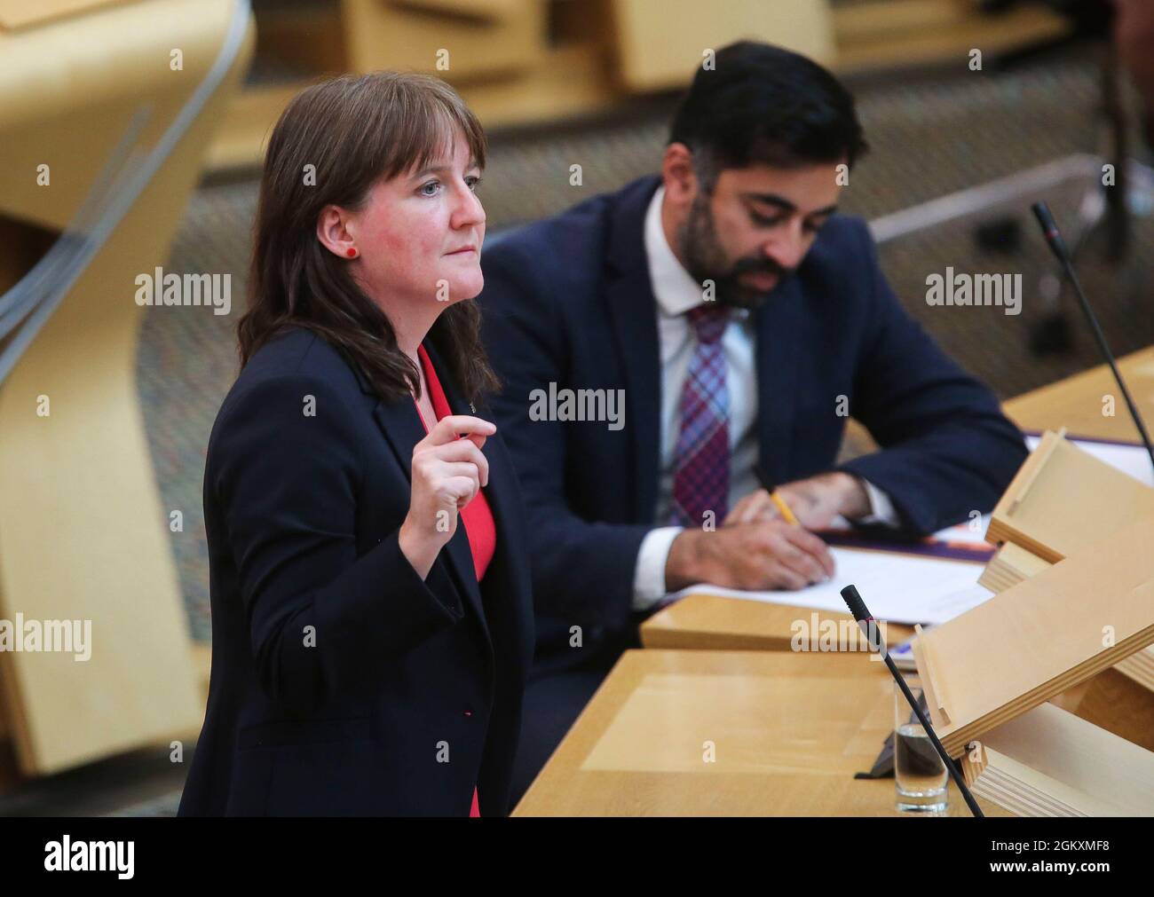 Maree Todd MSP Ministre de la santé publique, de la santé des femmes et des sports pendant le débat du Parti conservateur et unioniste écossais sur la santé et les soins sociaux, au Parlement écossais à Holyrood, Édimbourg. Date de la photo: Mercredi 15 septembre 2021. Banque D'Images