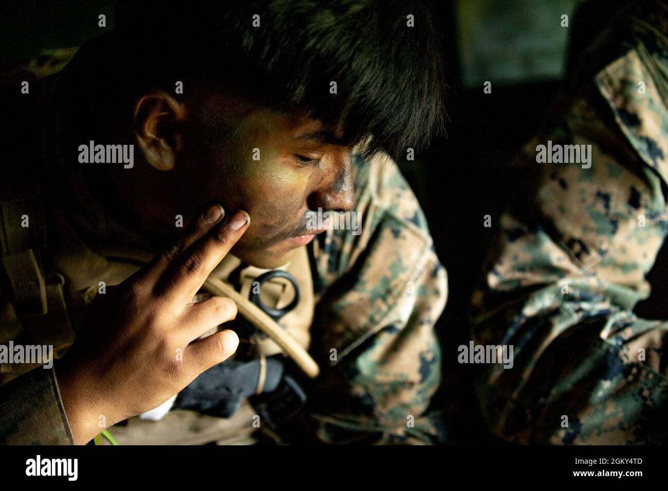 Camouflage face paint Banque de photographies et d'images à haute  résolution - Alamy
