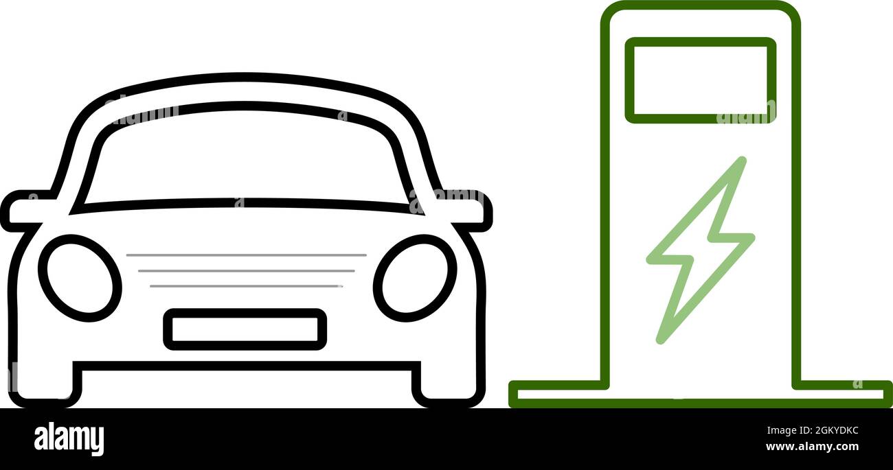 Station de charge de voiture électrique, véhicule électrique, charge électrique, station de charge, illustration du stock vectoriel. Illustration de Vecteur Station de charge de voiture électrique, véhicule électrique, charge électrique, station de charge, illustration du stock vectoriel. Illustration de Vecteur